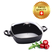 Indukční hranatý kastrol Swiss Diamond® XD66282ic rozměru 28x28 cm s poklicí