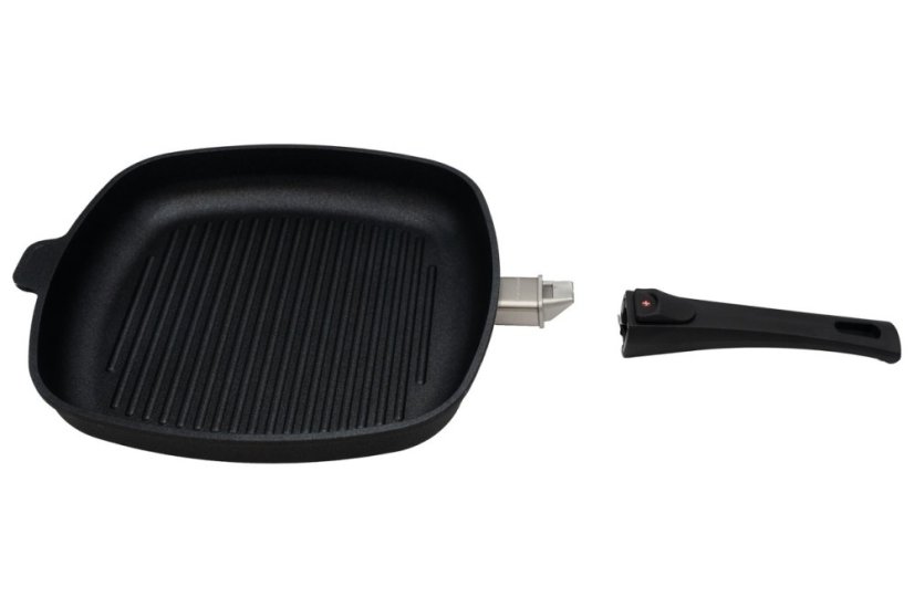 SWISS DIAMOND® gyémánt felületű grill serpenyő levehető fogantyúval, 28x28 cm