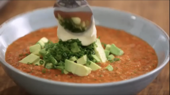 Hideg paradicsomleves