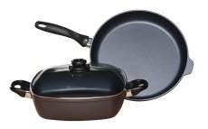 Indukcyjne patelnie Swiss Diamond® XD328i w 3-częściowym zestawie