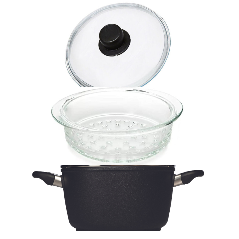 Indukčný hrniec Swiss Diamond s parnou nadstavbou s priemerom 24 cm