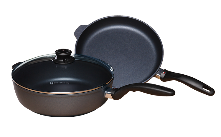 Indukčné panvice Swiss Diamond® XD628i v 3 dielnej sade