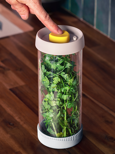 Sada 2 vákuových sklenených dóz