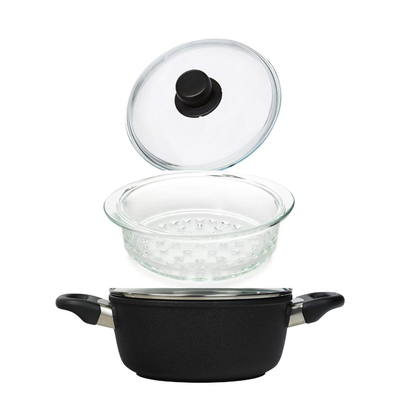 Indukční kastrol Swiss Diamond s parní nástavbou o průměru 20 cm