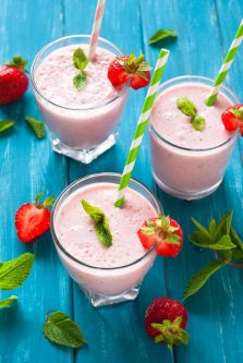 Jahodový milkshake