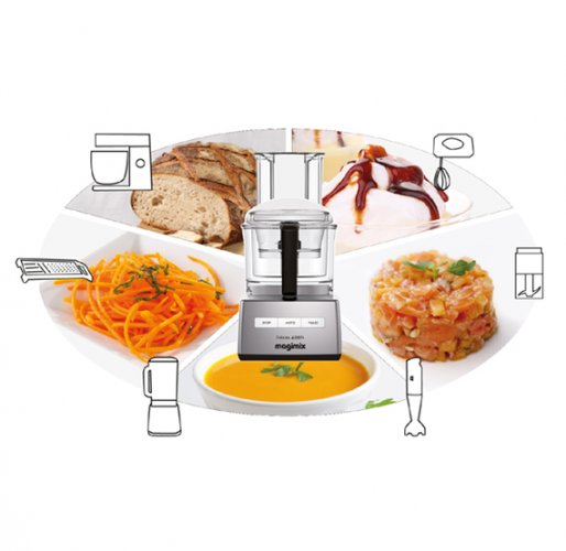 MAGIMIX® 4200XL matný chróm kuchynský robot vo výbave Econom