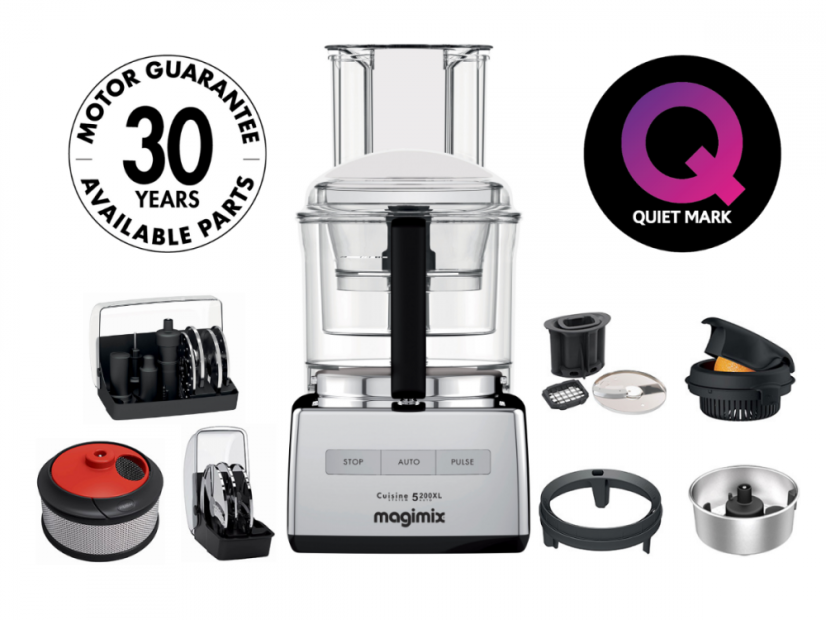 Magimix® 5200 XL Konyhai robotgép Premium csomag fényes króm szín