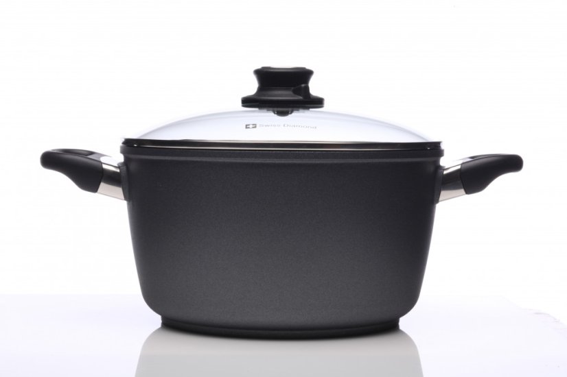 Indukční hrnec Swiss Diamond® XD6124ic o objemu 5,5 ls poklicí