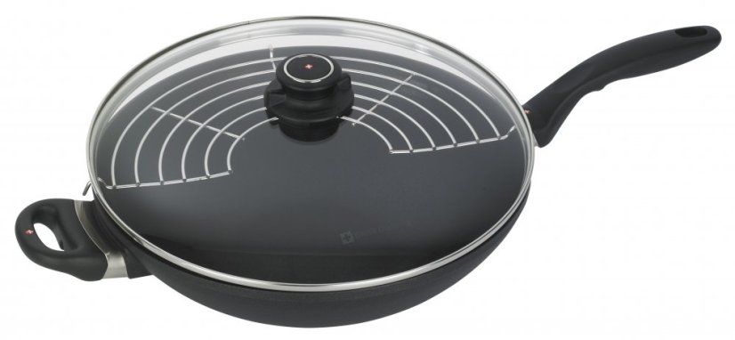 SWISS DIAMOND® gyémánt felületű wok serpenyő 32 cm fedővel indukciós