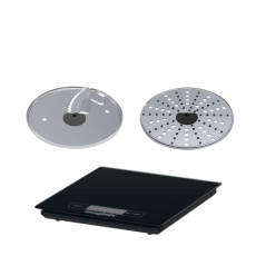 Zestaw dwóch tarek i cyfrowej wagi do robota kuchennego Magimix® Mini Plus