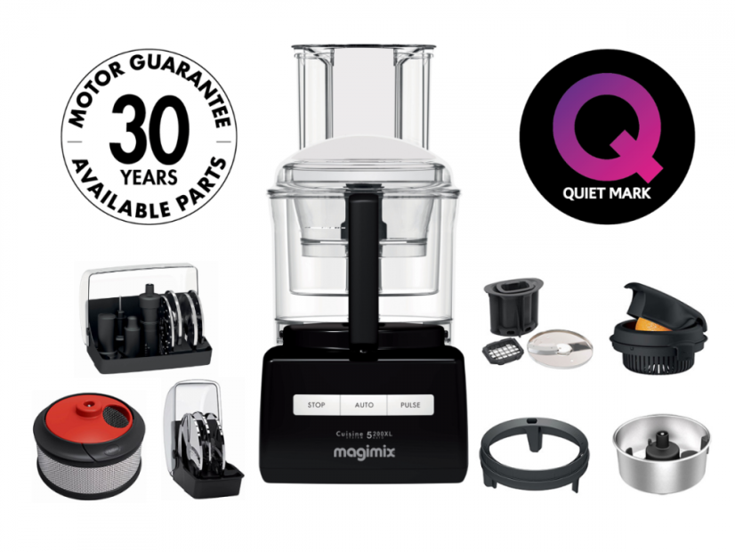 Magimix® 5200 XL Konyhai robotgép Premium csomag fekete színben