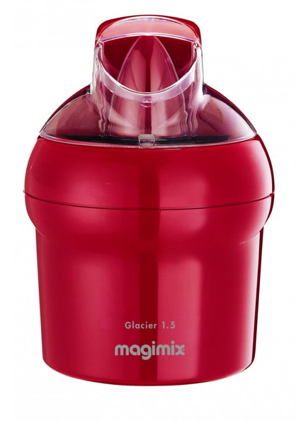MAGIMIX® Glacier 1,5 l – mała maszyna do lodów w kolorze czerwonym