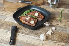SWISS DIAMOND® gyémánt felületű grill serpenyő levehető fogantyúval, 28x28 cm
