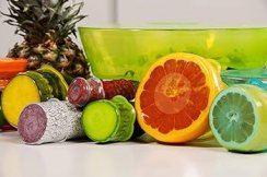 4 DÍLNÁ SADA STRETCHII - ochranné kryty na potraviny v průhledných barvách