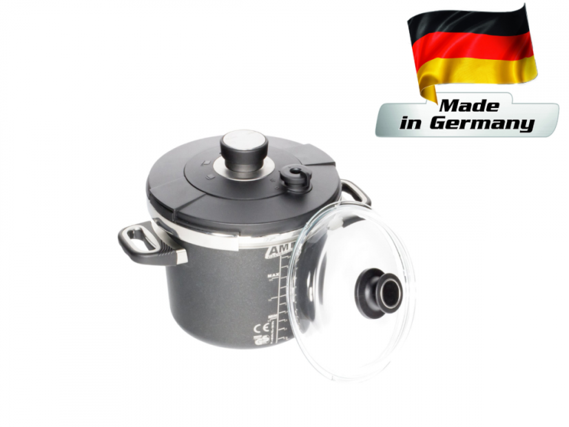 Titánový 4,5 l tlakový hrniec indukčný s dvoma pokrievkami