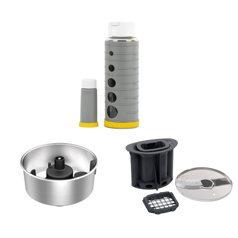 Balíček výrobníku pyré, hranolkovače, kostkovače a láhve pro uchovávání čerstvých šťáv