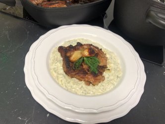 Božský tekvicový prívarok s pečenou krkovičkou