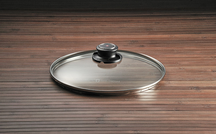 Sklenená pokrievka s nastaviteľným ventilom s priemerom 24 cm, pre riady Swiss Diamond®
