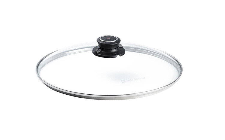 Skleněná poklice s nastavitelným ventilem s průměrem 26 cm, pro nádobí Swiss Diamond®