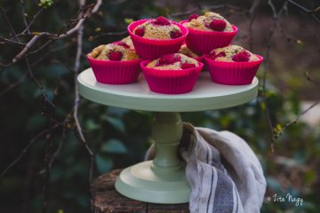Malinowo-makowe muffiny (bez laktozy, bez glutenu, wegańskie)