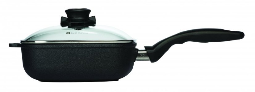 Indukčná hranatá panvica Swiss Diamond®XD 20 x 20 cm s pokrievkou