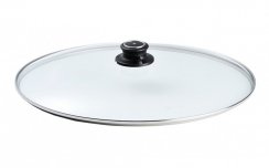 Skleněná poklice oválná s nastavitelným ventilem o rozměru 26 x 38 cm, pro nádobí Swiss Titan®