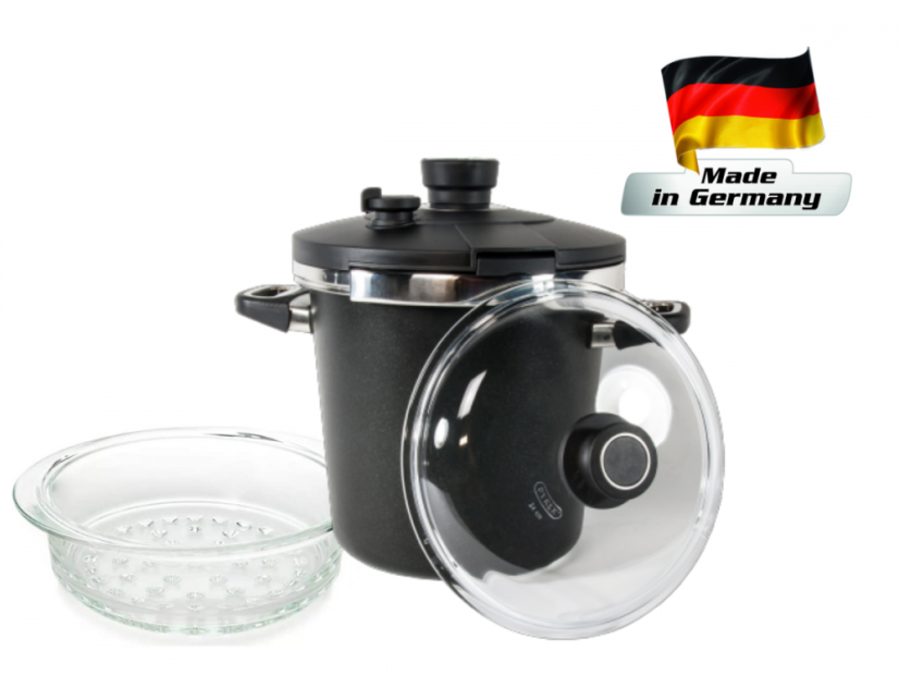 Tytanowy 7 l szybkowar indukcyjny z zestawem do gotowania na parze