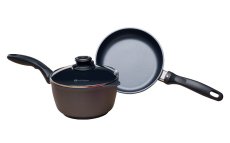 SWISS DIAMOND®  3 darabos gyémánt felületű Mini edénykészlet (2 edény + 1 fedő)