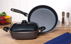 SWISS DIAMOND® gyémánt felületű 3 darabos edénykészlet szögletes lábassal ( 2 edény + 1 fedő)