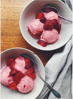 Eper fagylalt a Magimix segítségével