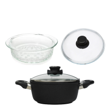 Indukční kastrol Swiss Diamond s parní nástavbou o průměru 20 cm