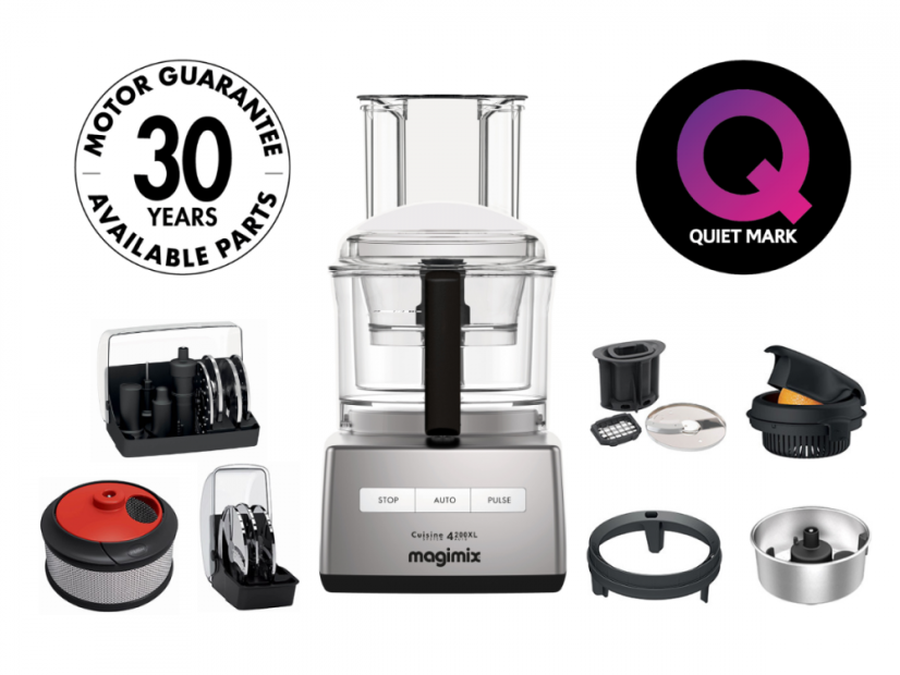 MAGIMIX® 4200 XL matný chróm kuchynský robot vo výbave Premium