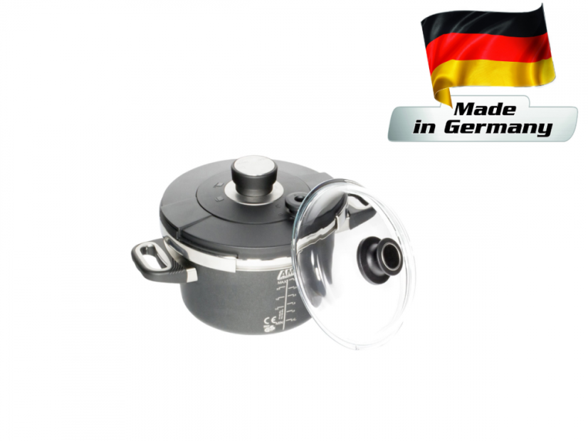 Titanový 2 l tlakový hrnec indukční se dvěma pokličkami