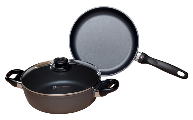 SWISS DIAMOND® gyémánt felületű Start edénykészlet 3 darabos ( 2 edény + 1 fedő)