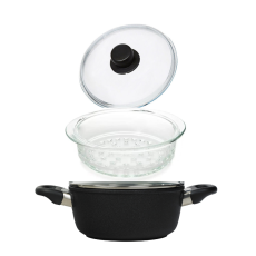 Indukční kastrol Swiss Diamond s parní nástavbou o průměru 20 cm