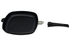 SWISS DIAMOND® gyémánt felületű grill serpenyő levehető fogantyúval, 28x28 cm