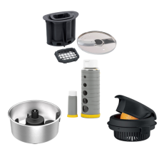 Balíček výrobníku pyré, citrusovače, hranolkovače, kostkovače a láhve pro uchovávání čerstvých šťáv