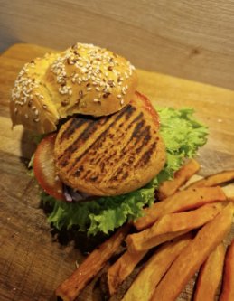 Vöröslencse burger