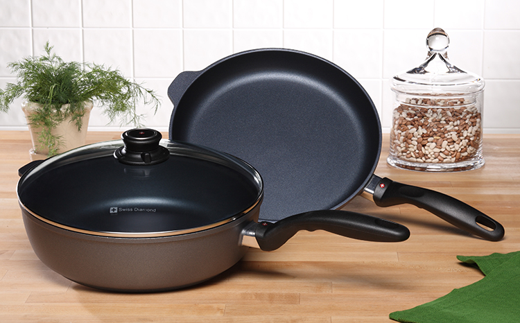 Indukčné panvice Swiss Diamond® XD628i v 3 dielnej sade