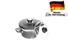 Titán felületű 2 l- es kukta indukciós 2 fedővel