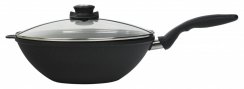 Indukční titanový wok Swiss Titan® ST61130ic o průměru 30 cm s poklicí