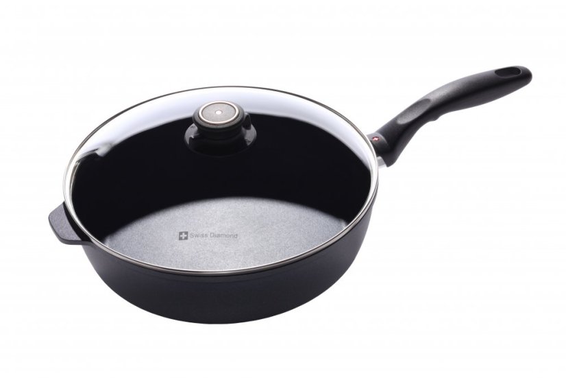 Indukcyjna podwyższona patelnia Swiss Diamond® XD6728ic o średnicy 28 cm z pokrywką