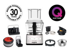 MAGIMIX® 3200 XL matt króm konyhai robotgép Premium csomag