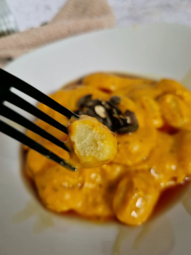 Tekvicové gnocchi s tekvicovými semienkami a tekvicovým olejom