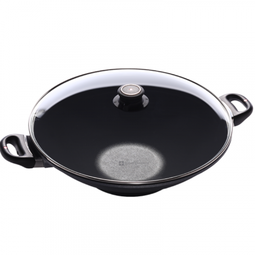 Indukční titanový wok Swiss Titan® ST61136ic o průměru 36 cm s poklicí