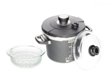 Titán felületű 5,5 l kukta indukciós, pároló edénnyel