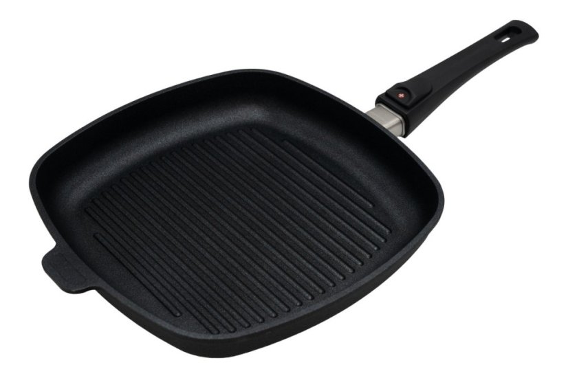 SWISS DIAMOND® gyémánt felületű grill serpenyő levehető fogantyúval, 28x28 cm