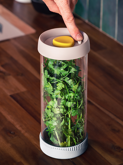 Sada 2 vákuových sklenených dóz