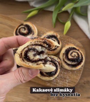 Kakaové šneci bez kynutí