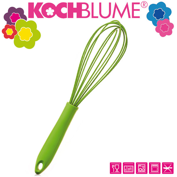 Silikónová šľahacia metla KOCHBLUME® 23 cm - Farba: Červená